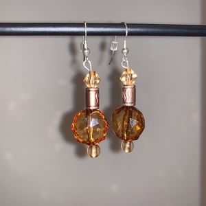 Gold Beaded Earrings